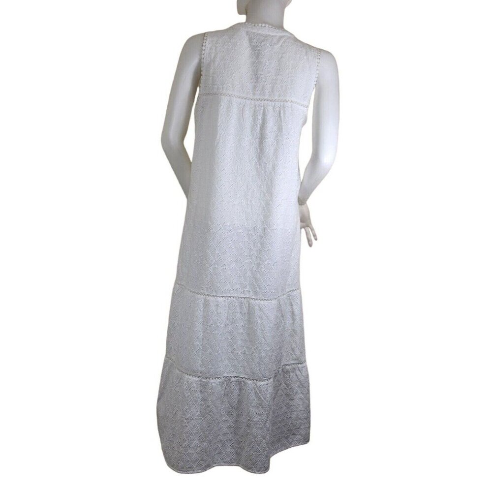 Tommy Bahama Womens Size XS Sleeveless White Eyelet Ruffle Midi Dress NWT --20 - Picture 2 of 12
